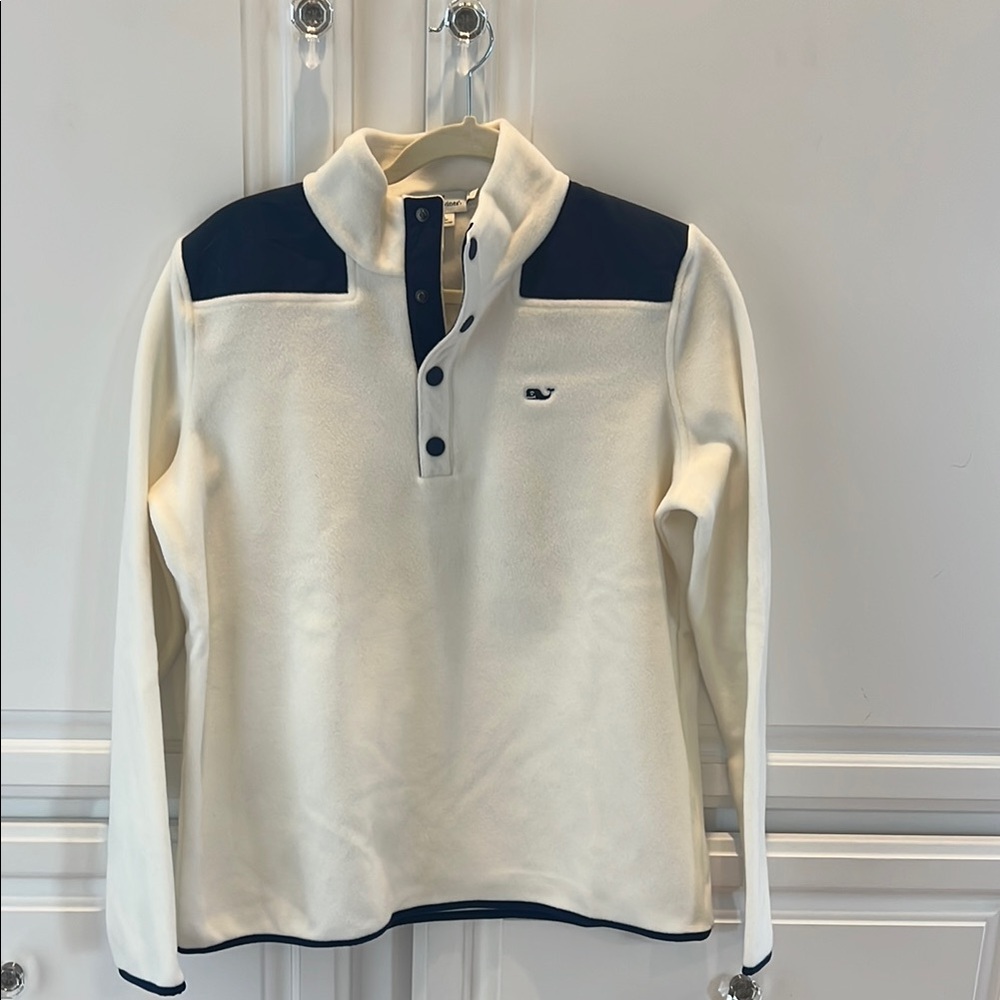 Vineyard Vines Cream Fleece Pullover